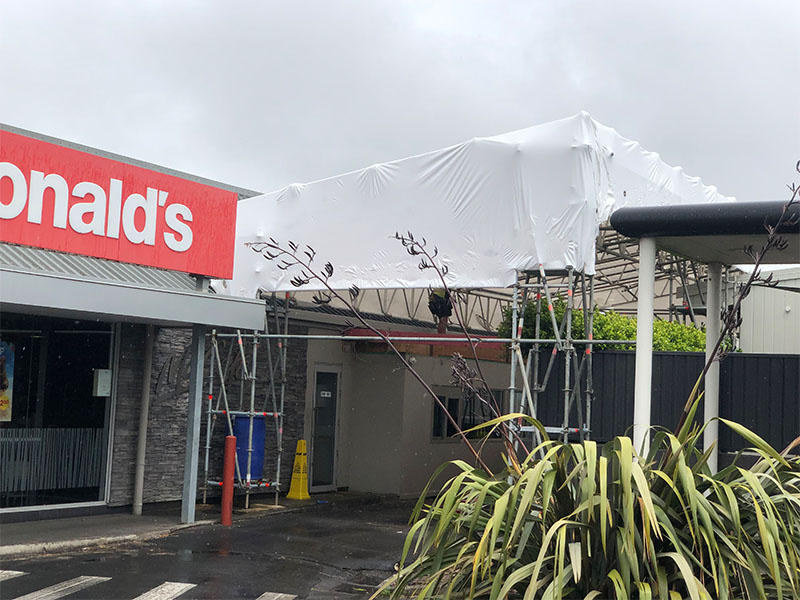 scaffolding shrink work at mcdonalds